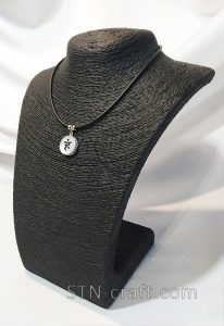 Серебряная подвеска чакра Вишудха перламутр