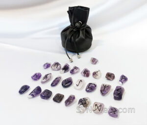 Руны резные миниатюрные Аметист