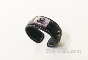 Браслет ОТАЛ кожа аметист