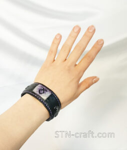 Браслет ОТАЛ кожа аметист