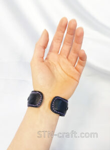 Браслет ОТАЛ кожа аметист