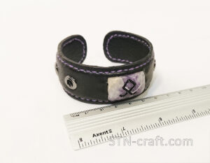 Браслет ОТАЛ кожа аметист