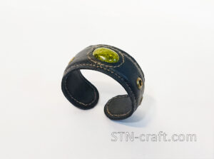 Кожаный браслет Змеевик