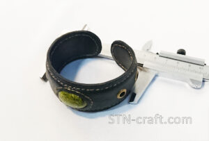 Кожаный браслет Змеевик