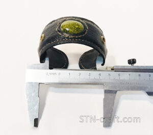 Кожаный браслет Змеевик