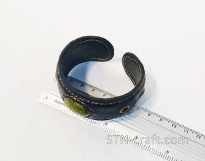 Кожаный браслет Змеевик