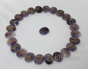 руны аметист овал